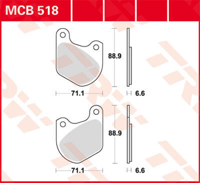 TRW Lucas Bremsbelag MCB518 Figur 1