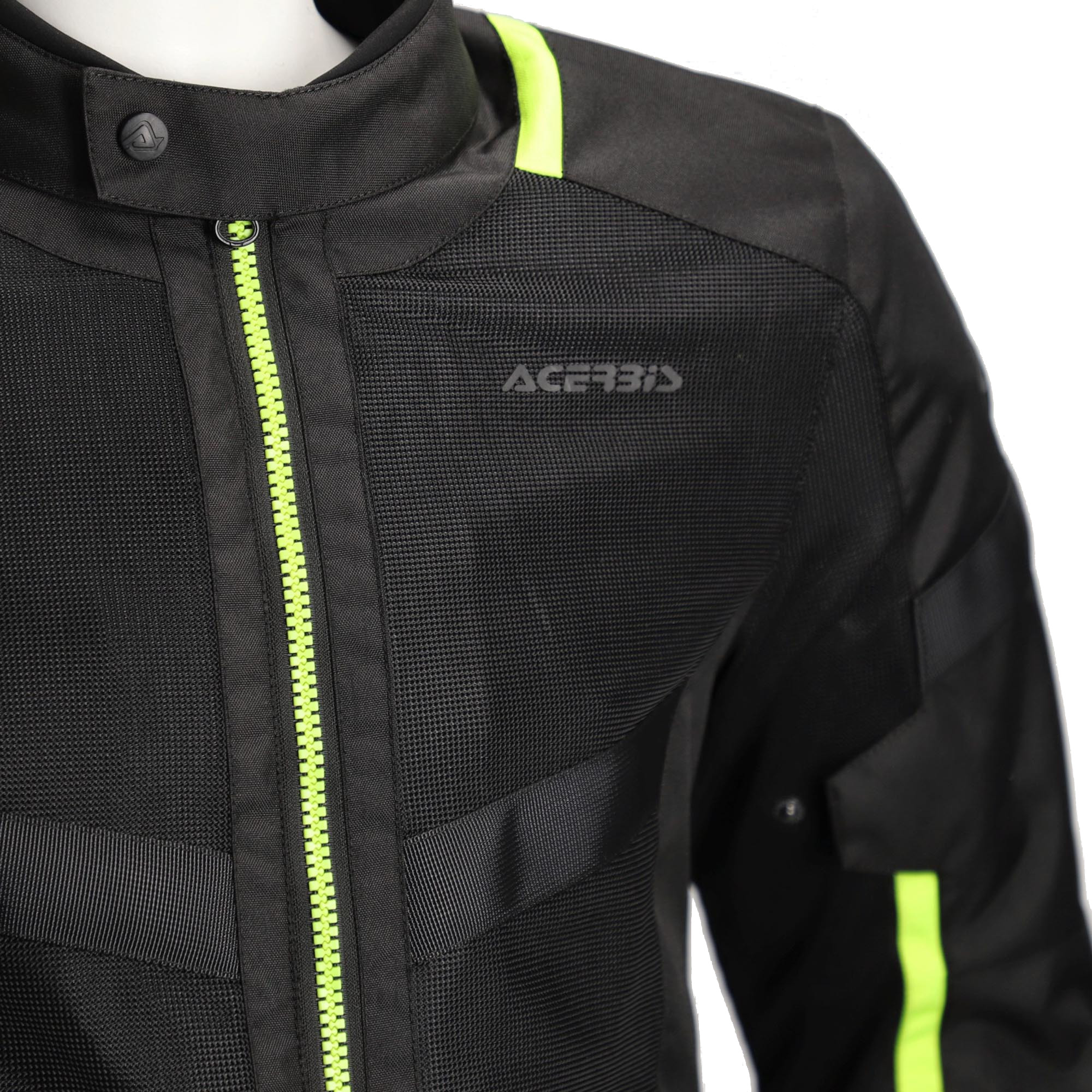Acerbis Ramsey Vented Long Motorcycle Textile Jacket black/yellow XXL Figure 7