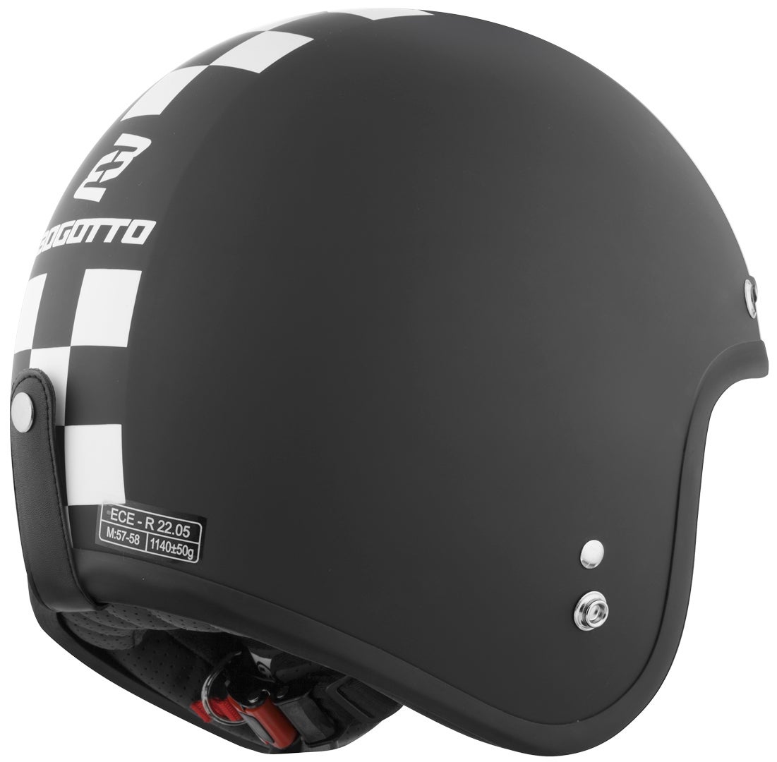 Bogotto V541 Scacco Cască cu reacție Negru mat/alb M Figura 3