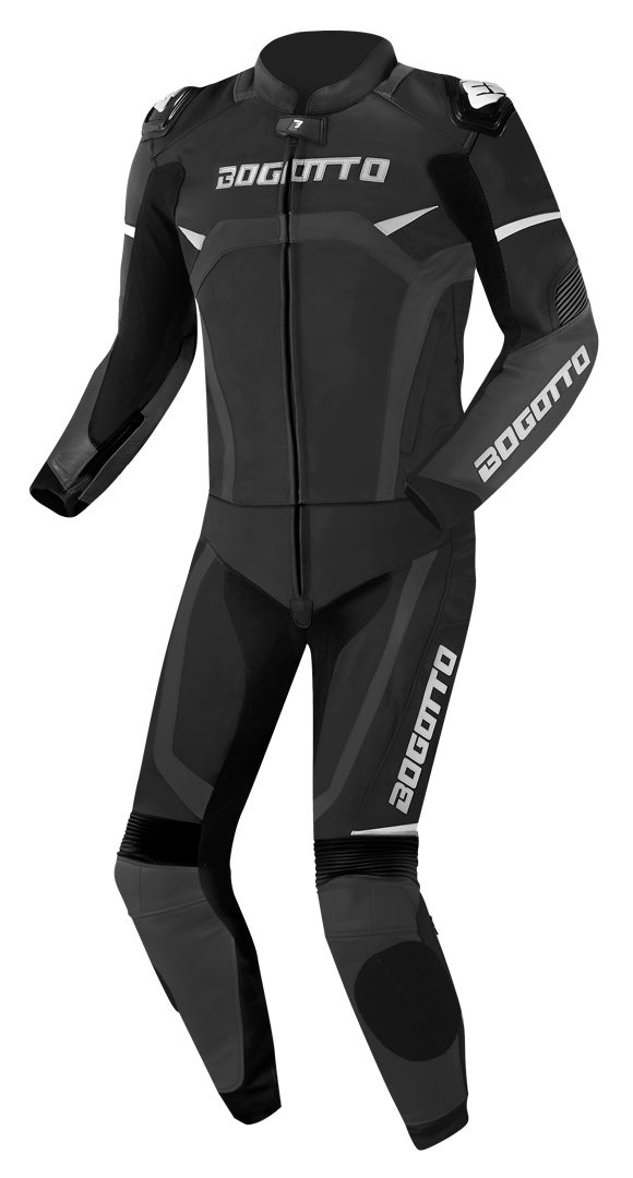 Bogotto Misano Two Piece Motorcycle Leather Suit black/grey 60 Figure 1