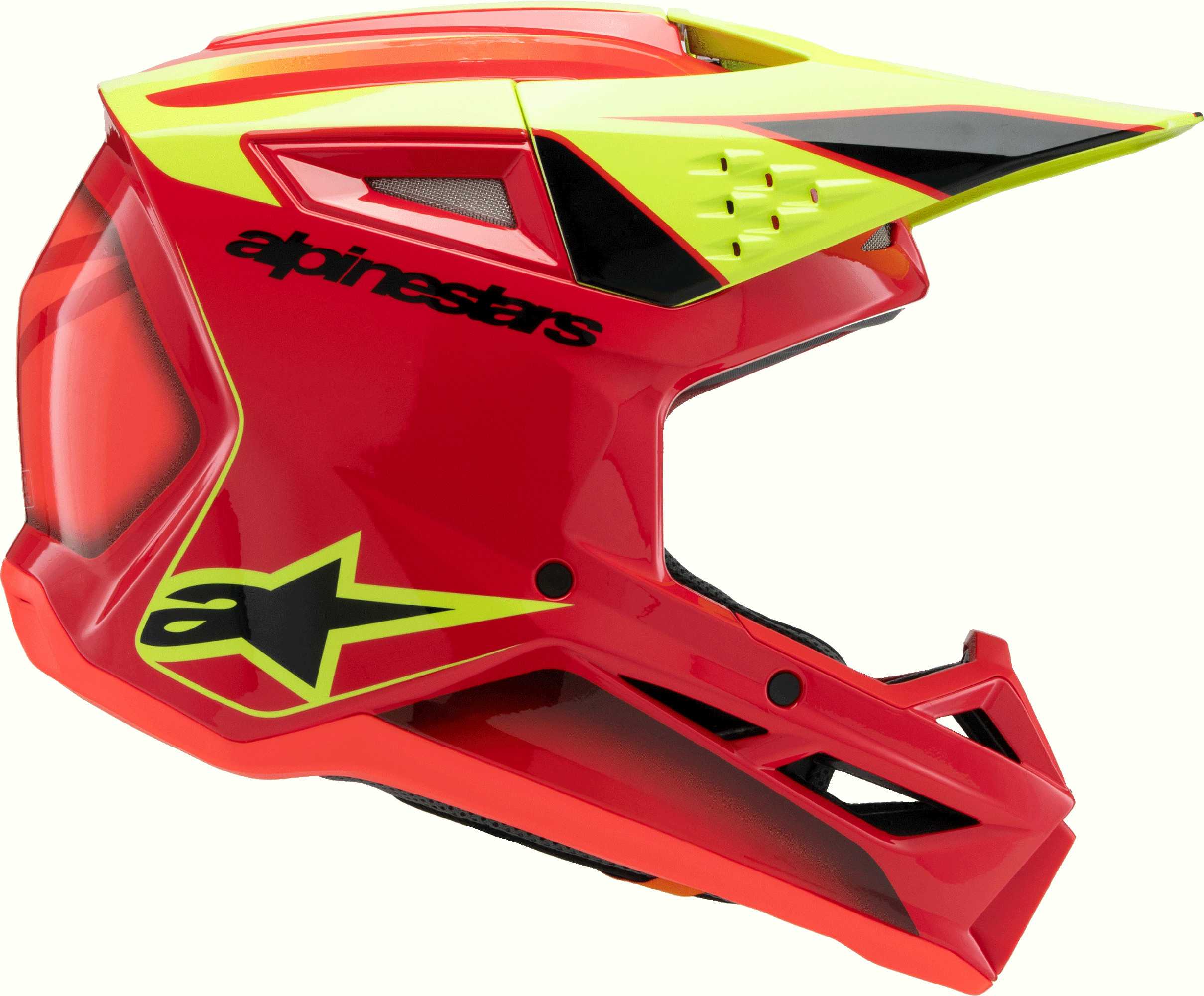Alpinestars SM3 Fray Cască de motocross pentru tineret Roșu/Galben Y/S (48/49) Figura 3