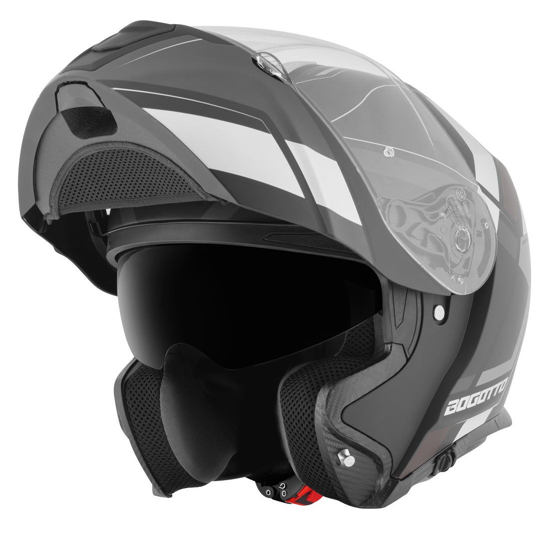 Bogotto FF403 Murata casque rabattable Blanc/Noir/Gris M (57/58) Figure 1