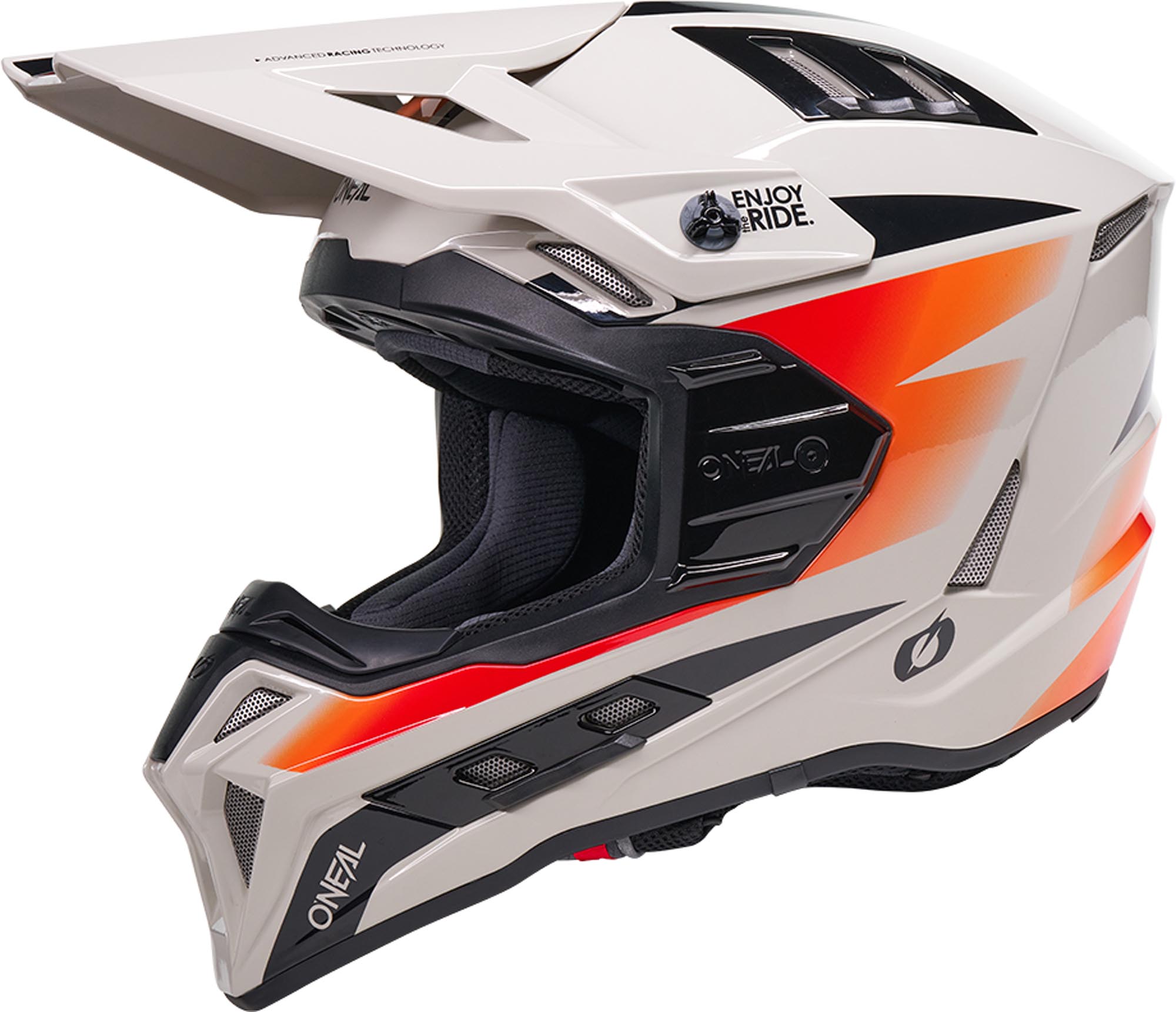 Oneal EX-SRS Magma Motocross Helm grau/orange L (59/60) Abbildung 3