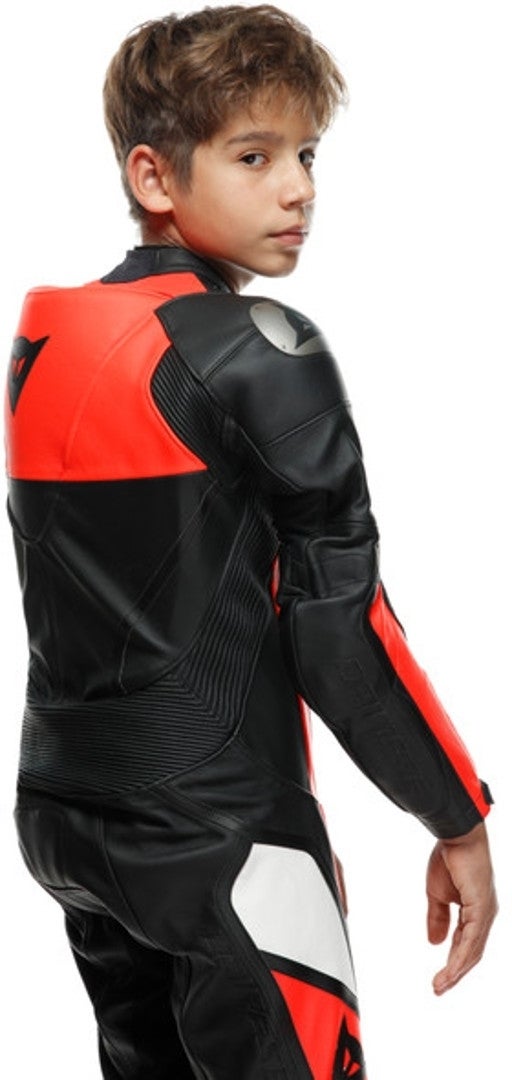 Dainese Gen-Z Abito in pelle perforata monopezza per bambini nero/rosso 170 Figura 18