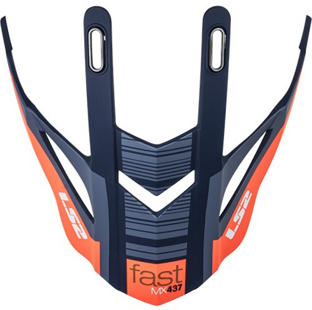 LS2 MX437 Fast Evo Hjälm Topp Blå/orange Figur 1