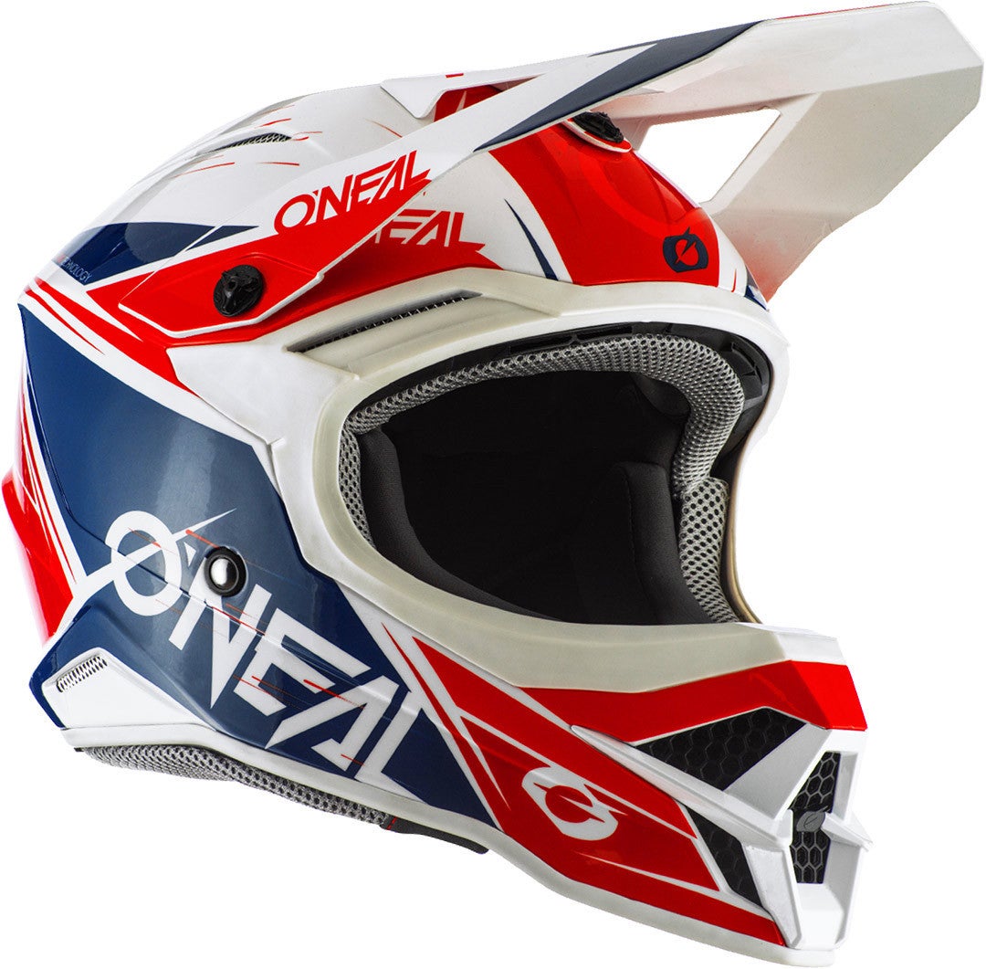 Oneal 3Series Stardust Motocross Helmet white/blue/red S (55/56) Figure 2