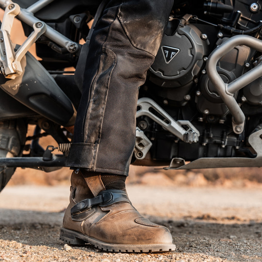 Side view of Merlin Taos D3O Air Mesh Stretch Motorcycle Textile Pants