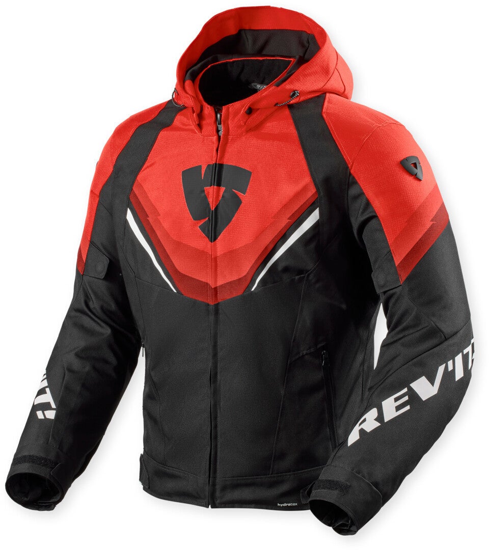 Revit Quantum 3 H2O waterproof Motorcycle Textile Jacket black/neon-red XL Figure 1