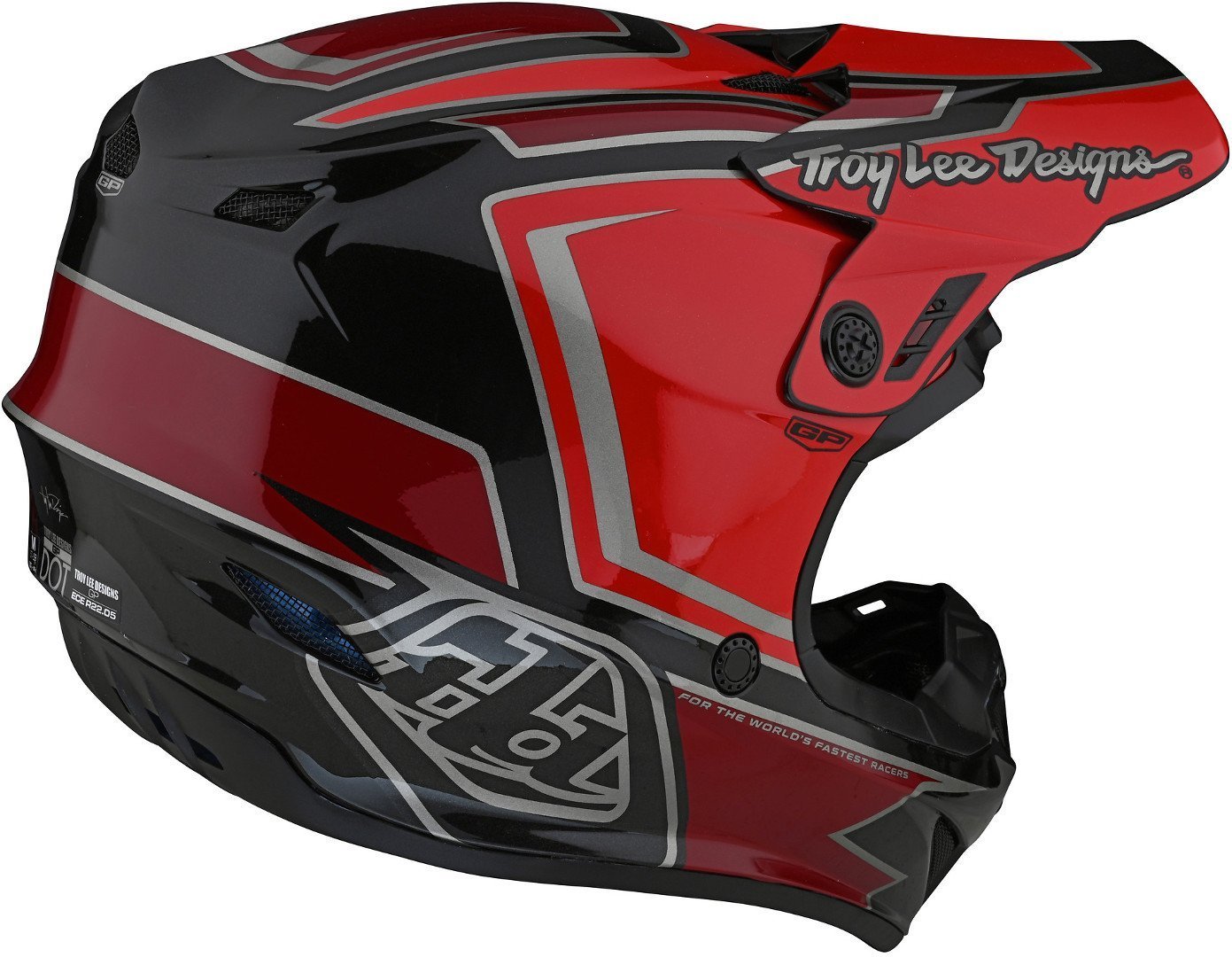 Troy Lee Designs GP Ritn Motocross Hjälm röd/svart Man (57/58) Figur 5