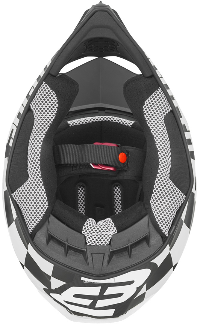 Bogotto V328 Xadrez Carbon Cască de motocross alb/negru L Figura 5