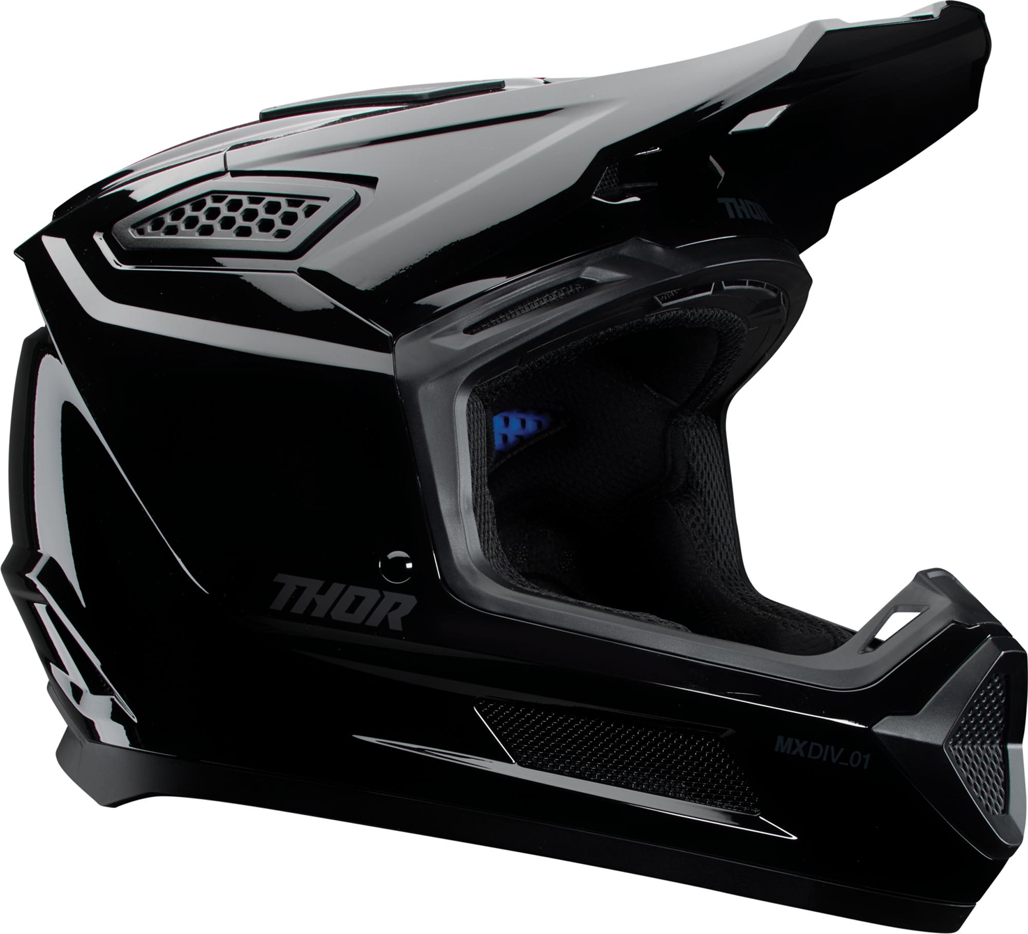 Thor Fleet Blackout Gloss Capacete de motocross Artigo principal Figura 1