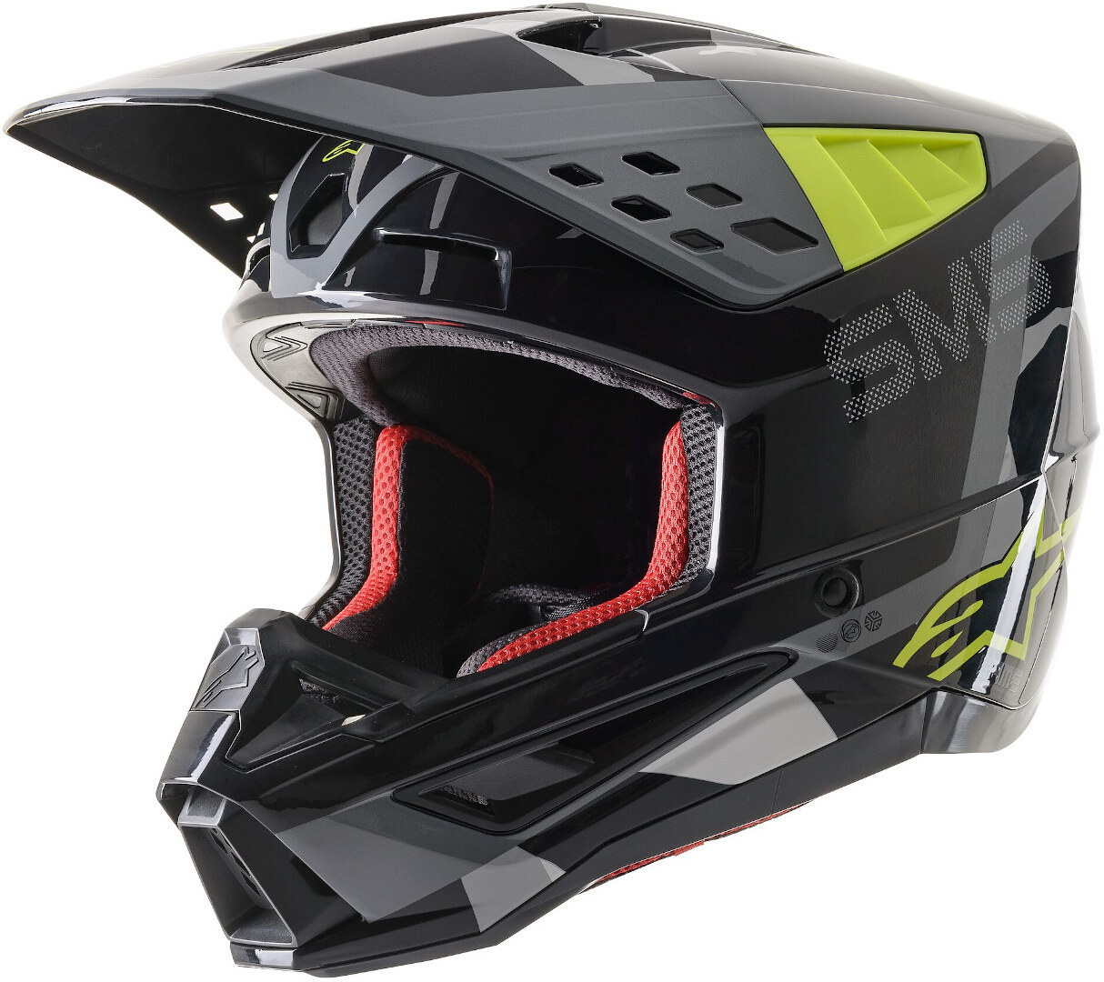 Alpinestars S-M5 Rover Cască de motocross negru/gri/verde XS (53/54) Figura 1