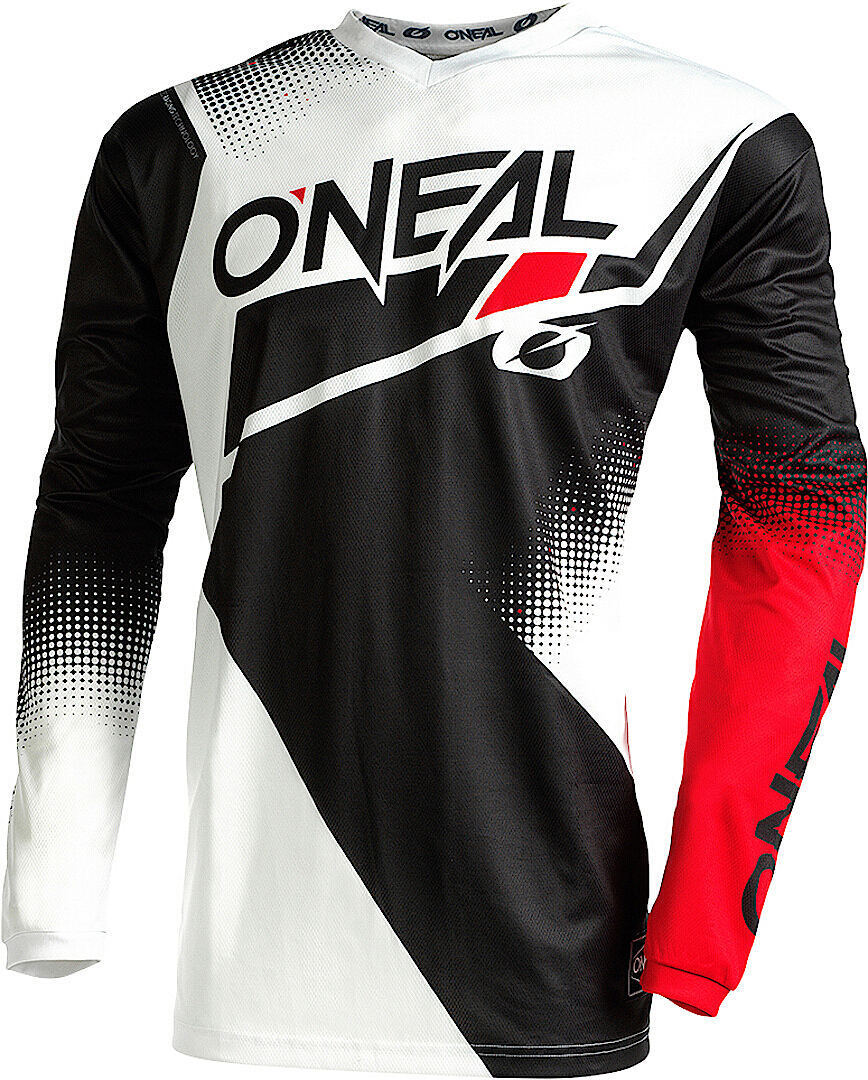 Oneal Element Racewear V.22 Motocross Jersey preto/branco/vermelho XL Figura 1