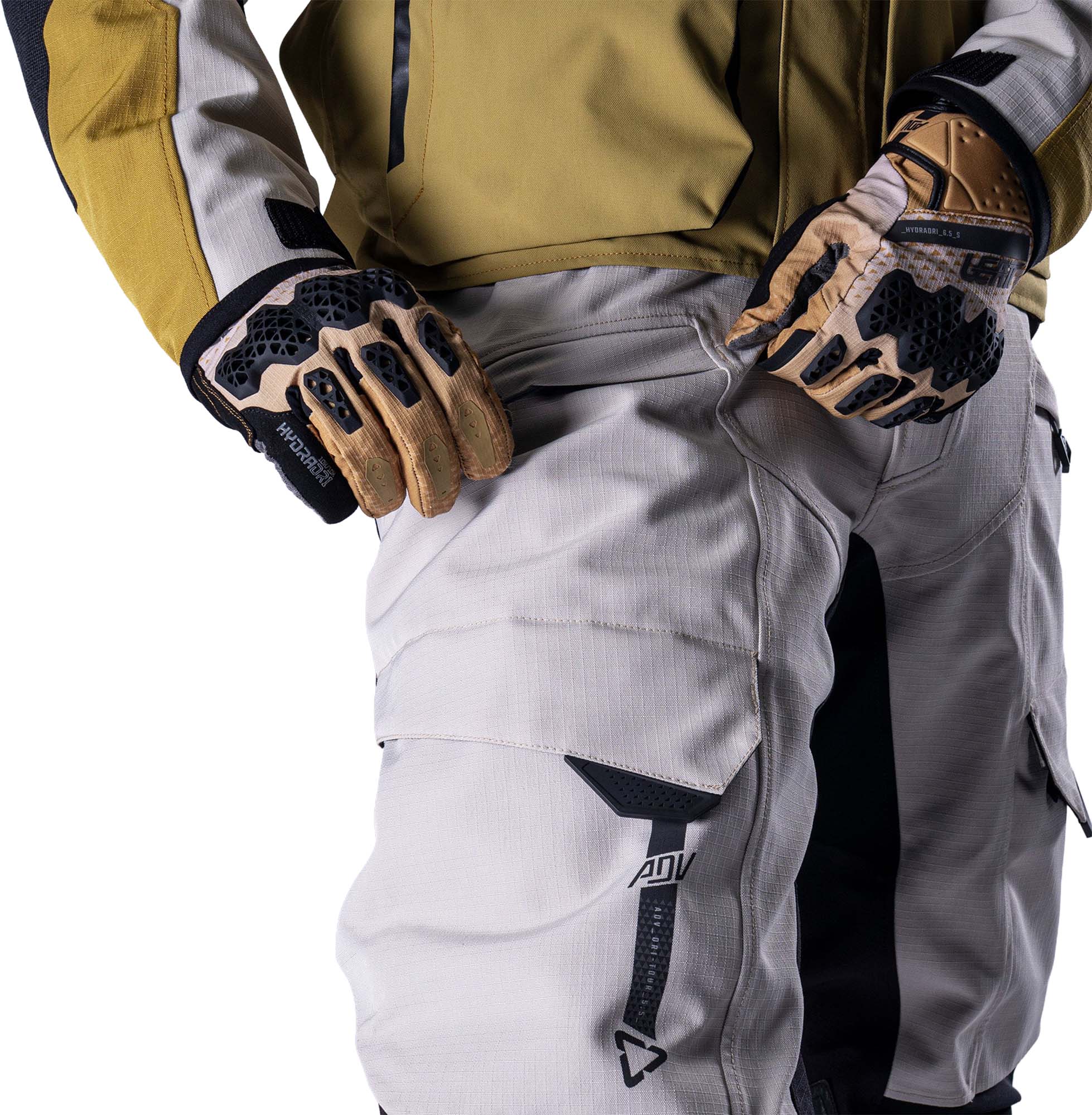 Leatt ADV DriTour 5.5 Pantalon textile de moto imperméable brun sable 2XL Figure 5