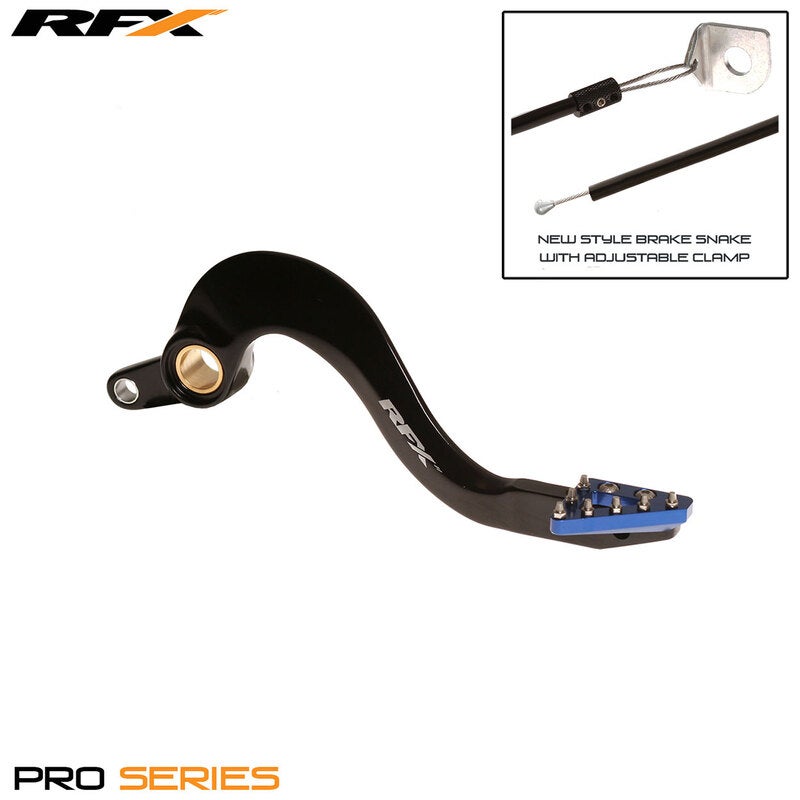 RFX Palanca de freno trasera Pro ST (Negro/Azul Anodizado Duro)