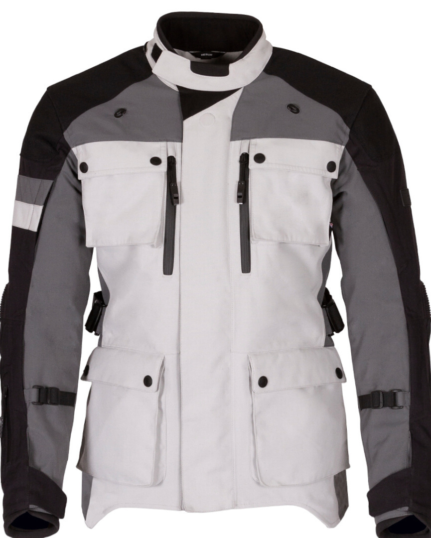 Merlin Solitude D3O Motorcycle Textile Jacket black/white/grey 4XL Figure 1