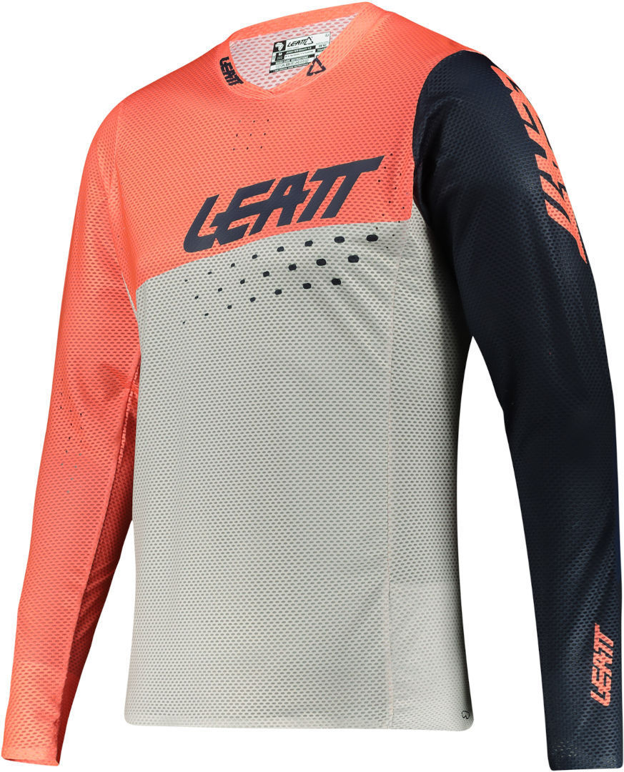 Leatt MTB Gravity 4.0 Kinderfiets Jersey wit/oranje M Figuur 2