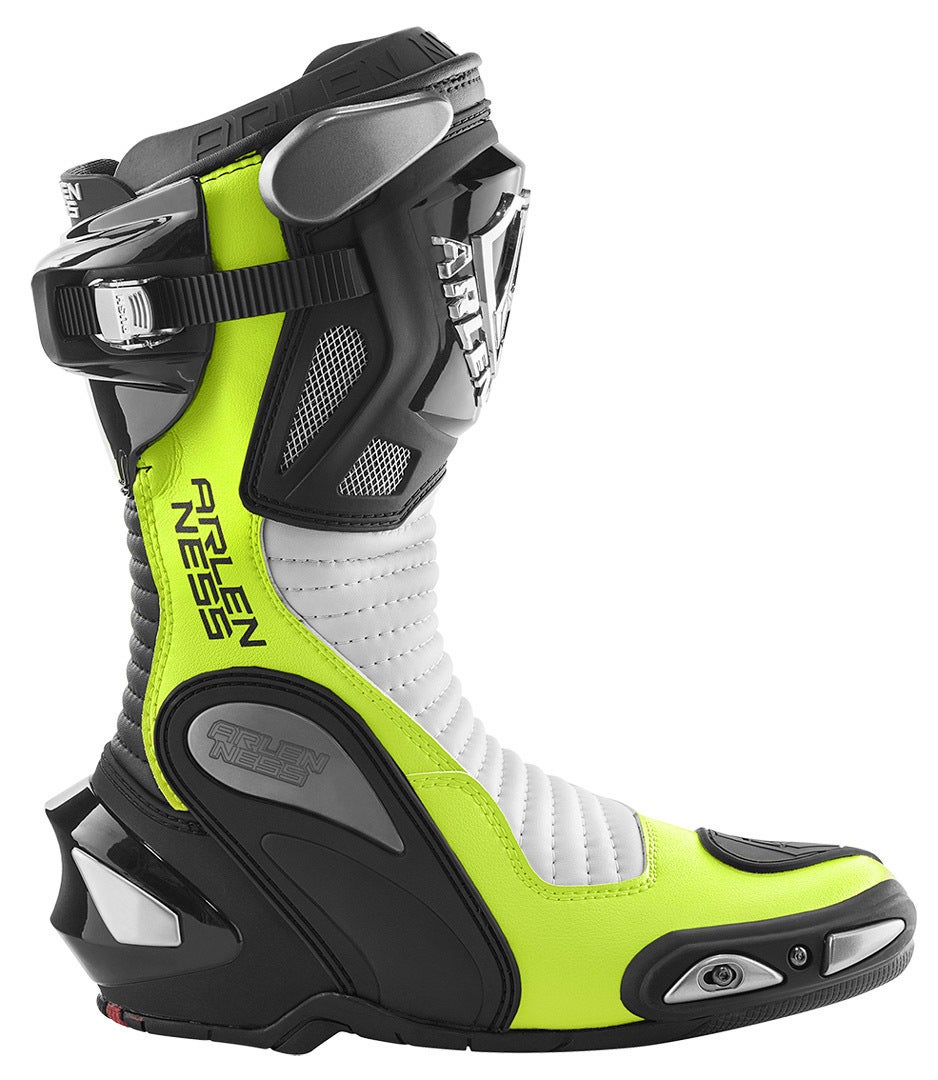 Arlen Ness Xaus Replica Motorcycle Boots black/white/yellow 43 Figure 2