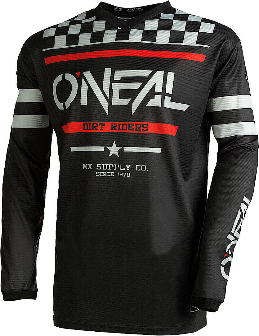 Oneal Element Squadron V.22 Motocross Jersey sort/grå/rød M Figur 1