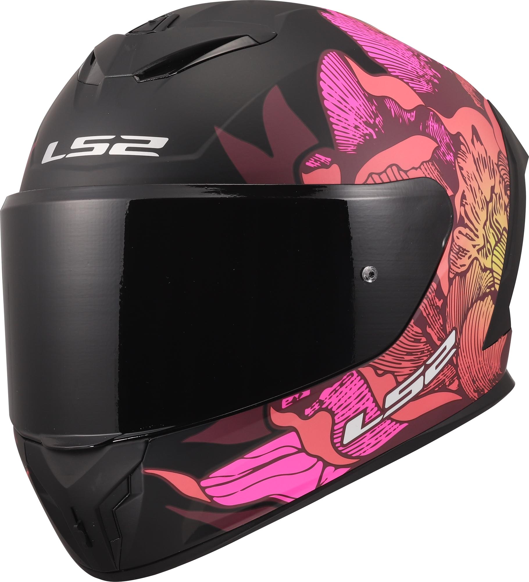 LS2 FF820 Rapid III Poppies Casque noir/rose L (59/60) Figure 1
