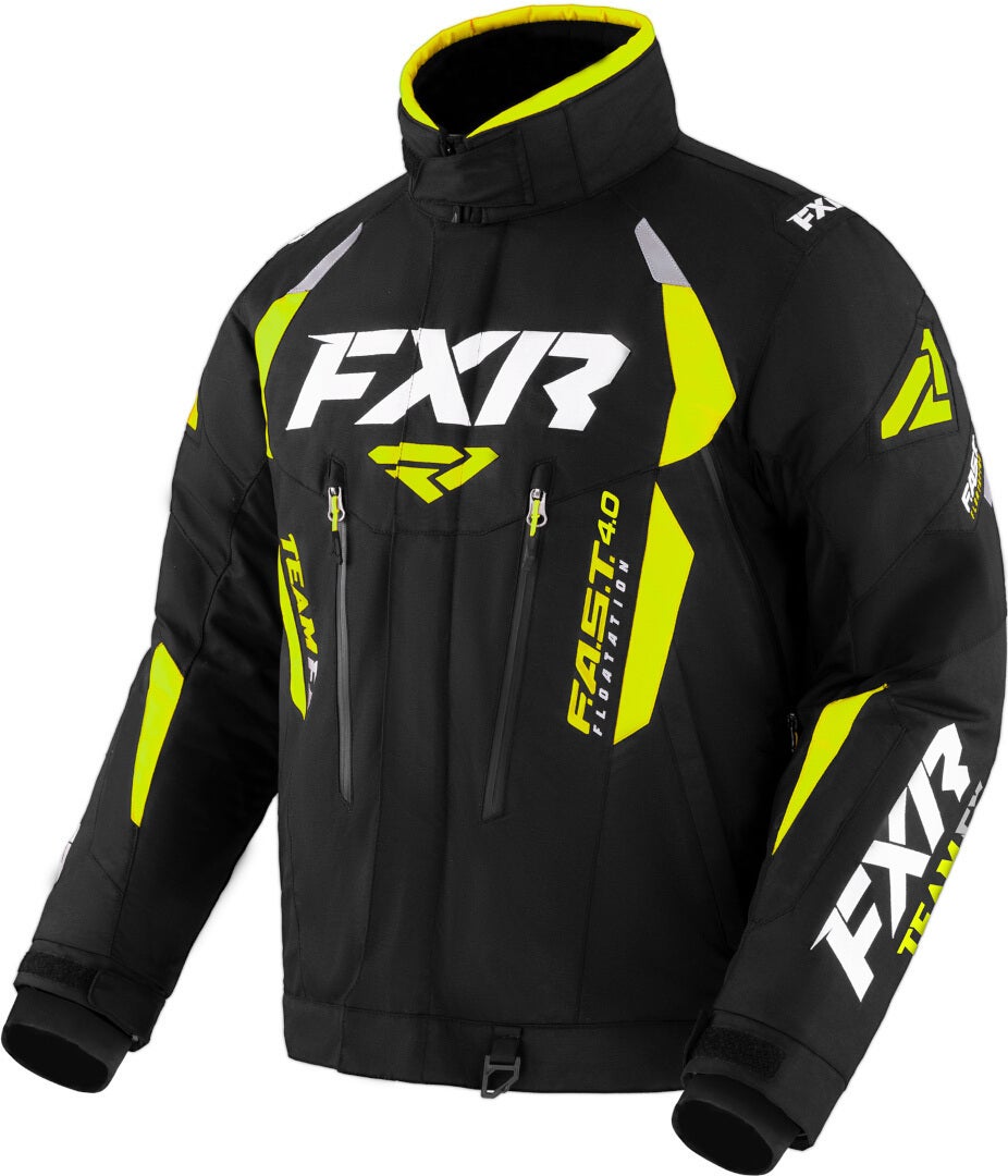 FXR Team FX 2-in-1 2023 Snowmobile Jacket black/yellow 4XL Figure 1