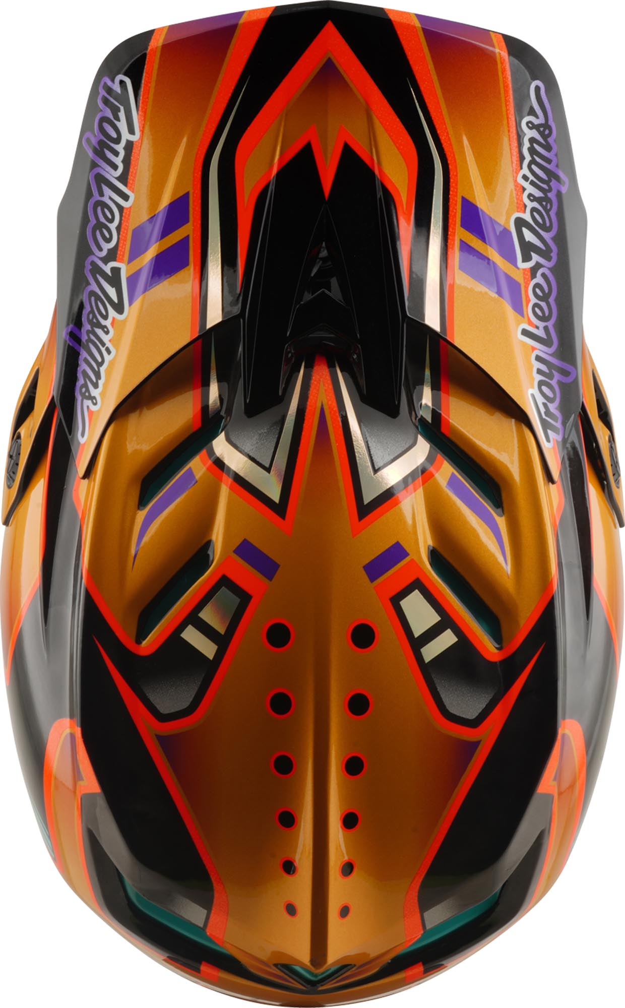 Side view of Troy Lee Designs D4 Carbon MIPS Crest Downhill Helmet