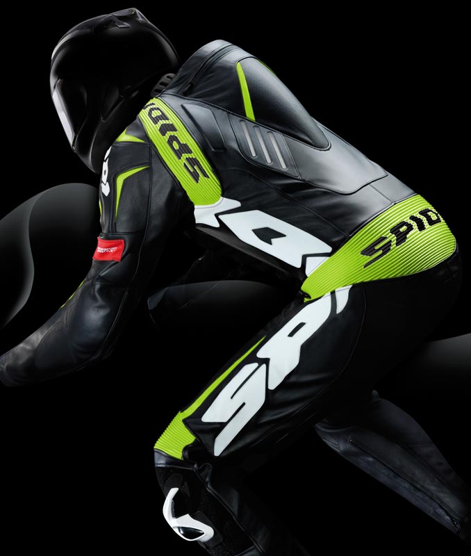 Spidi Track Wind Pro One Piece Motorcycle Leather Suit black/green 58 Figure 3