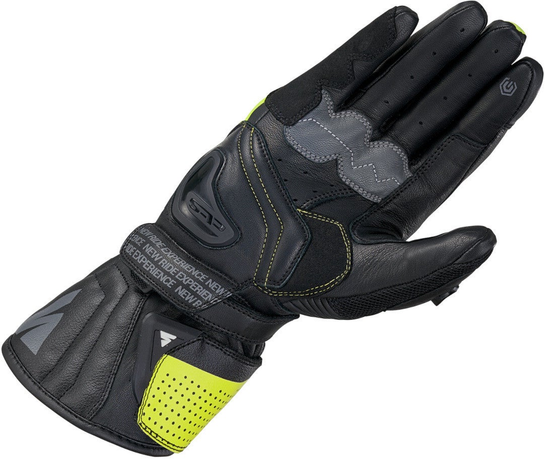 SHIMA STR-2 Vented perforerede motorcykelhandsker sort/gul XL Figur 2