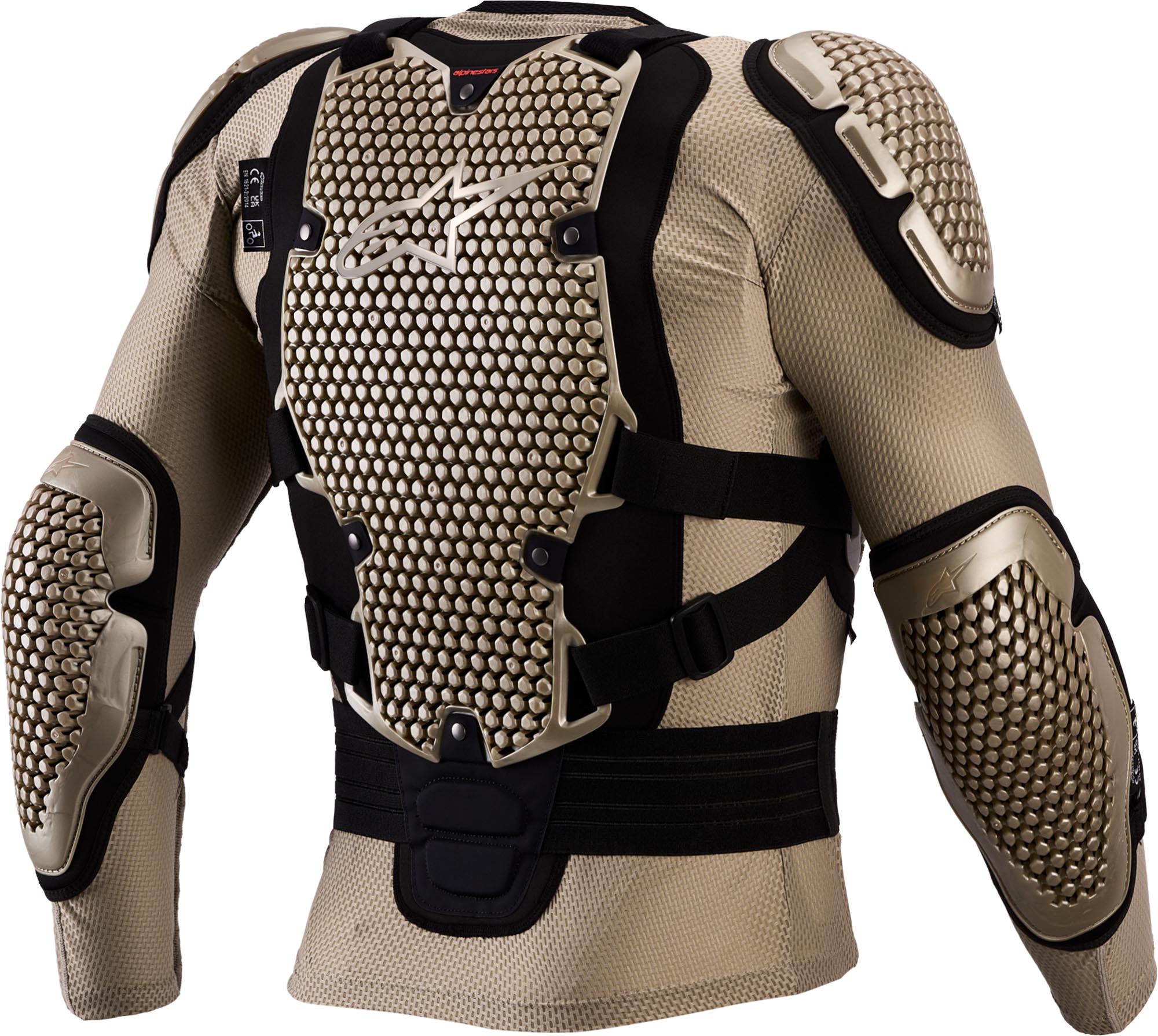Alpinestars Bionic Action V3 Ochranná bunda béžová/čierna/červená XL Obrázok 2