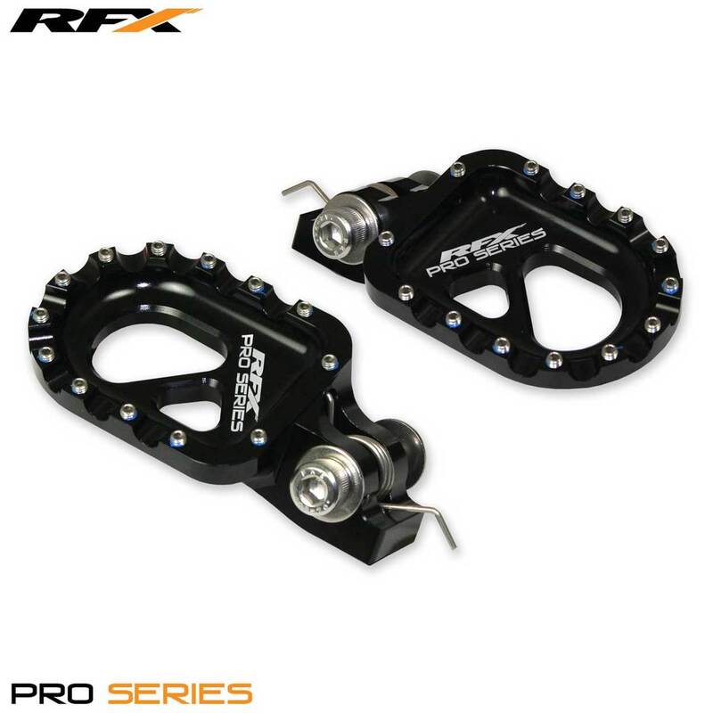 RFX Pro CNC Aluminium Trials Footrest (Black) Universal - Gas Gas/Beta/Sherco/Montesa-image-931284573