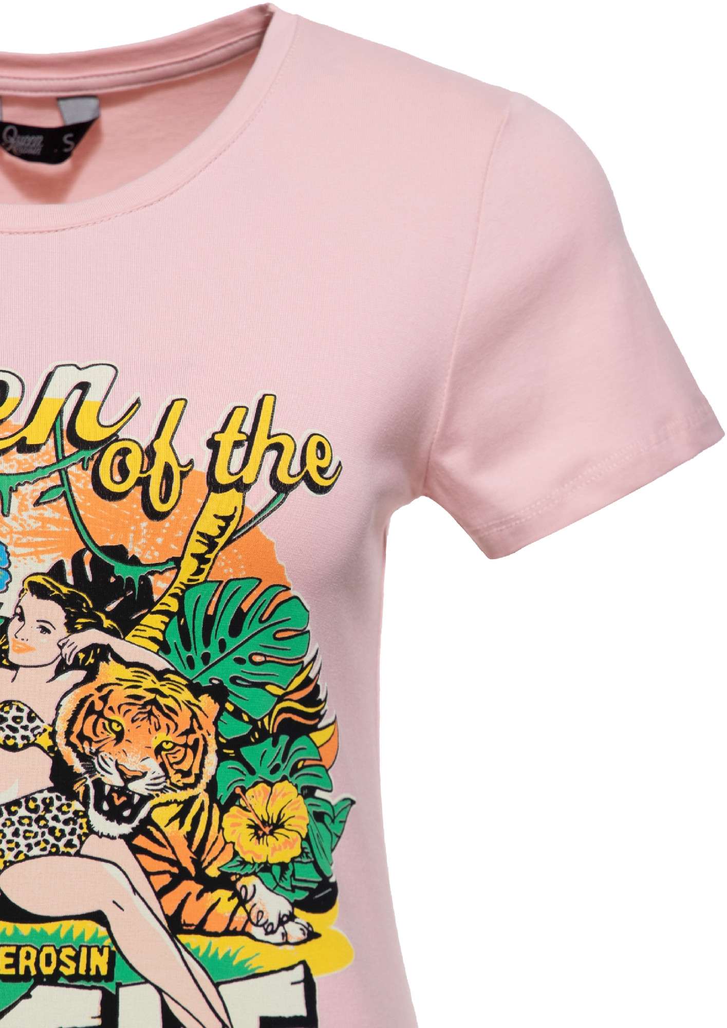 Queen Kerosin Queen Of The Jungle Damen T-Shirt rosa XXL Abbildung 3