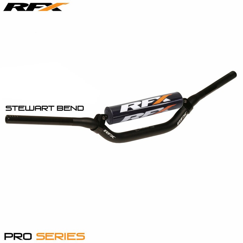 RFX Manillar cónico Pro F8 de 28,6 mm (con abrazadera) (negro) Stewart