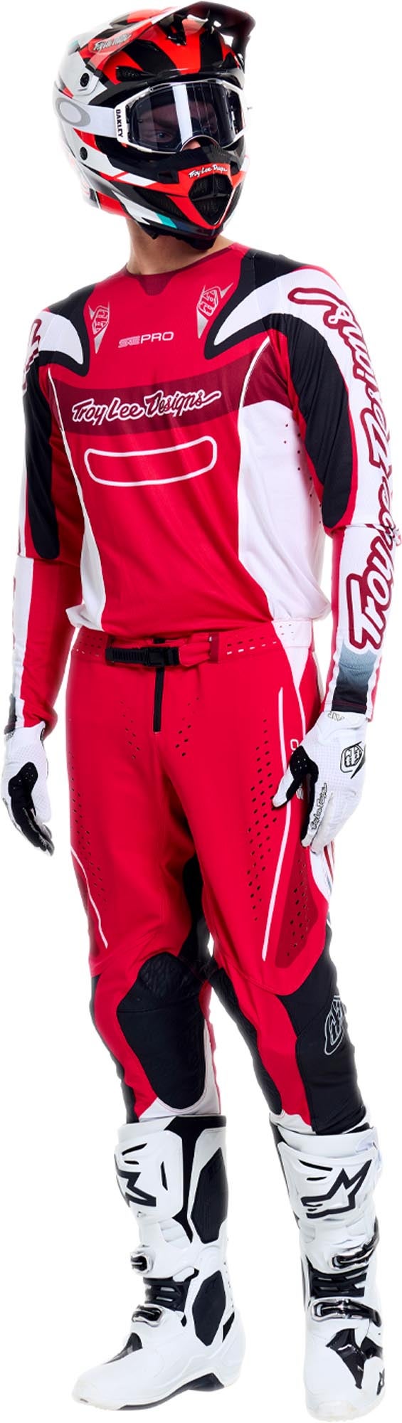 Troy Lee Designs SE Pro Salvo Motocrosstrøje rød/hvid XL Figur 16