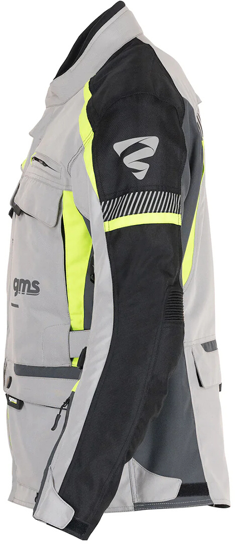 GMS Everest 3in1 Motorfiets textiel jas grijs/geel L Figuur 3