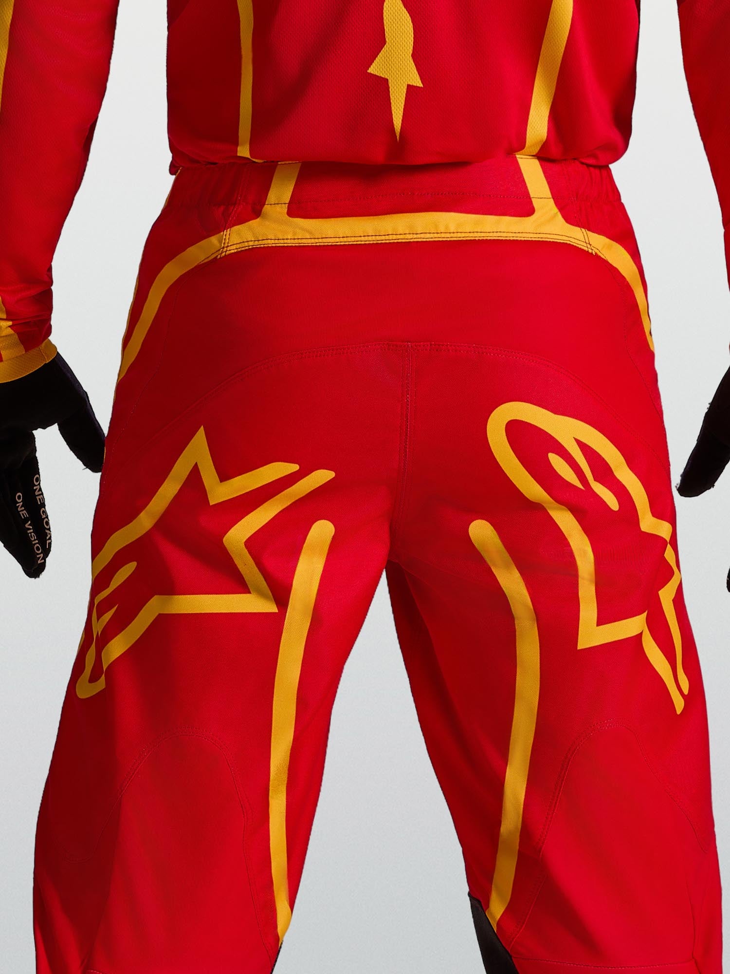 Alpinestars Fluid Apex V2 Pantaloni da motocross rosso/oro 42 Figura 9