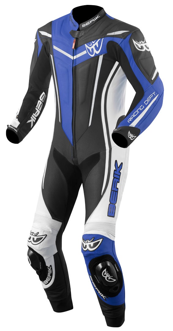 Berik Metric Evo Et stykke motorcykel læderdragt sort/blå/hvid 60 Figur 1