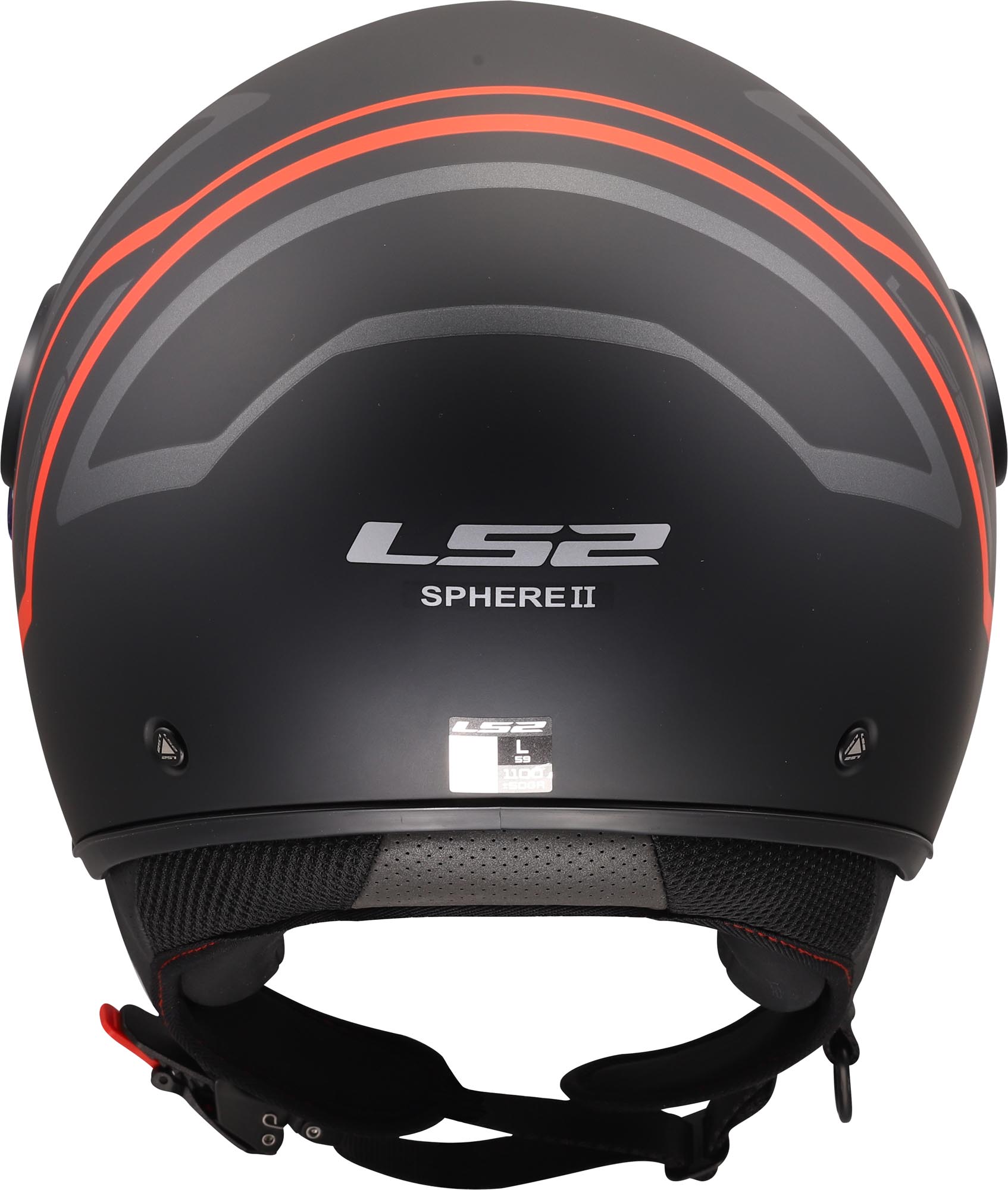 LS2 OF558 Sphere Lux II Minim Open-Face Helmet black/red XXL (63/64) Figure 5