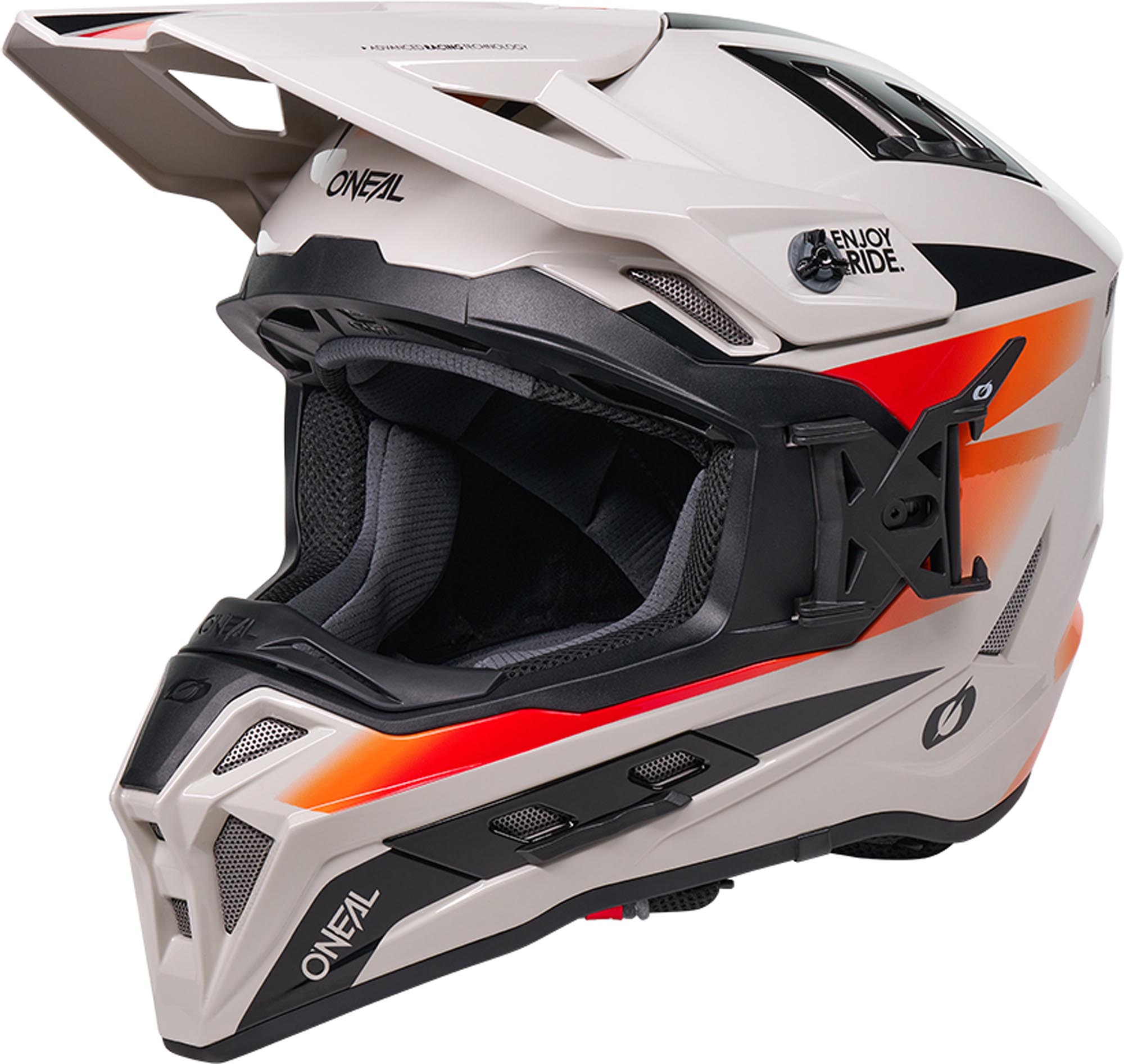 Oneal EX-SRS Magma Motocrosshjelm grå/oransje S (55/56) Figur 1