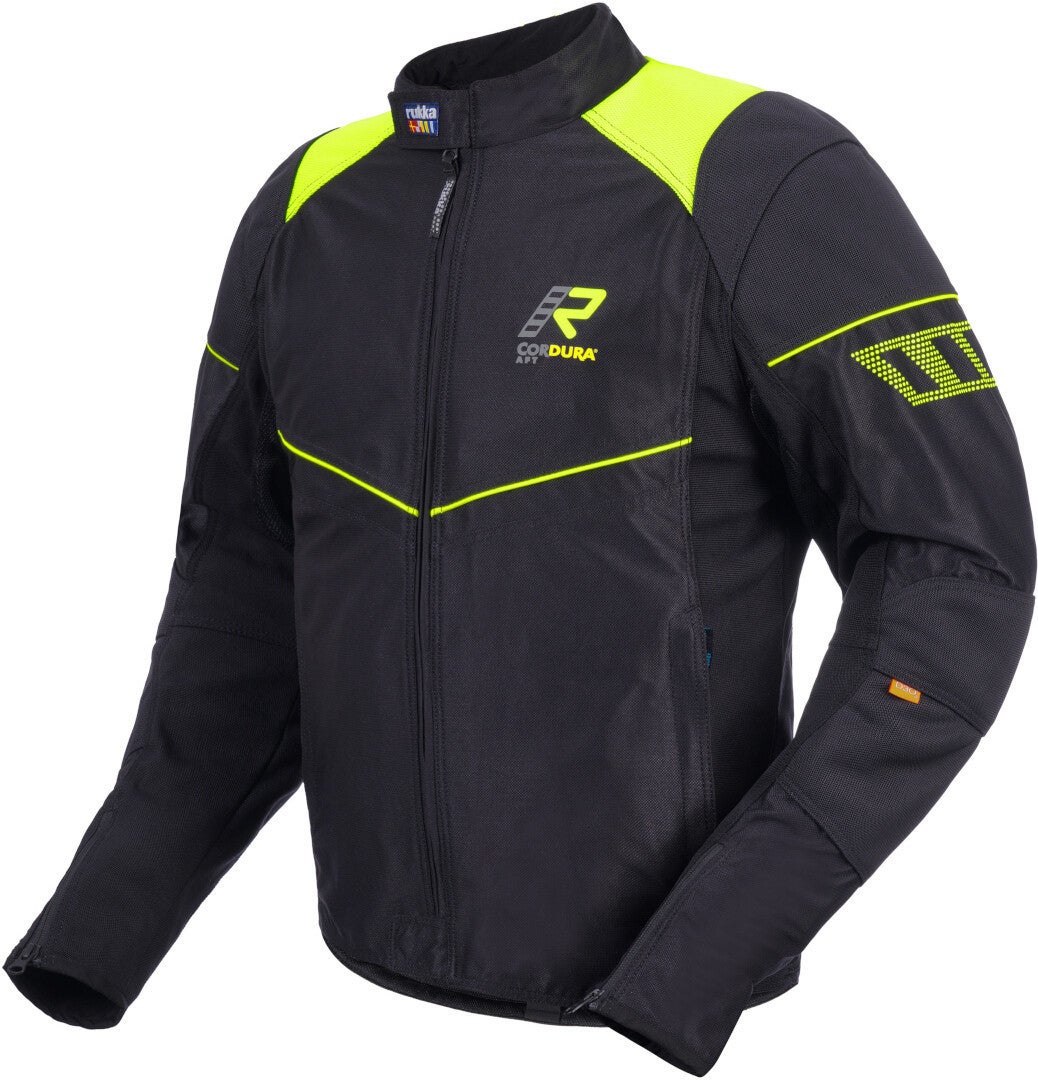 Rukka Airgobi Motorfiets textiel jas Zwart/Geel 60 Figuur 1
