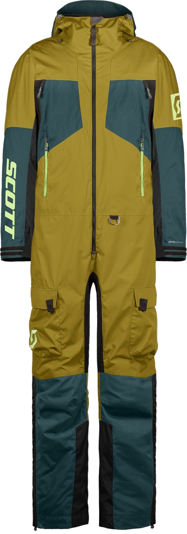 Scott Back-X Dryo 2024 Costumul de snowmobil One Piece Maro-verzui/teal XL Figura 1