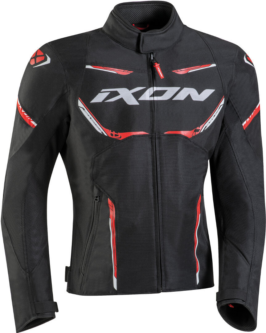 Ixon Striker Air WP Motorcycle Textile Jacket black/white/red S Figure 1
