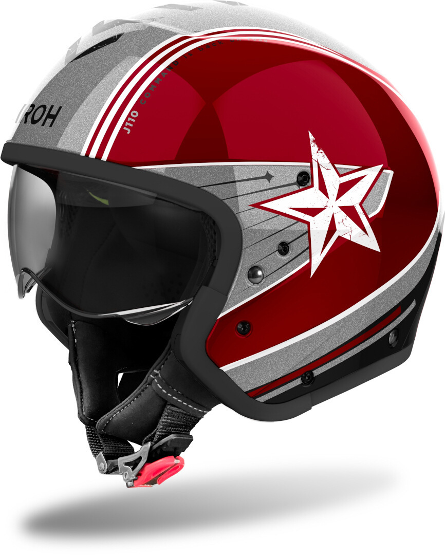 Airoh J110 Command Cască cu reacție Gri/Roșu M (57/58) Figura 1