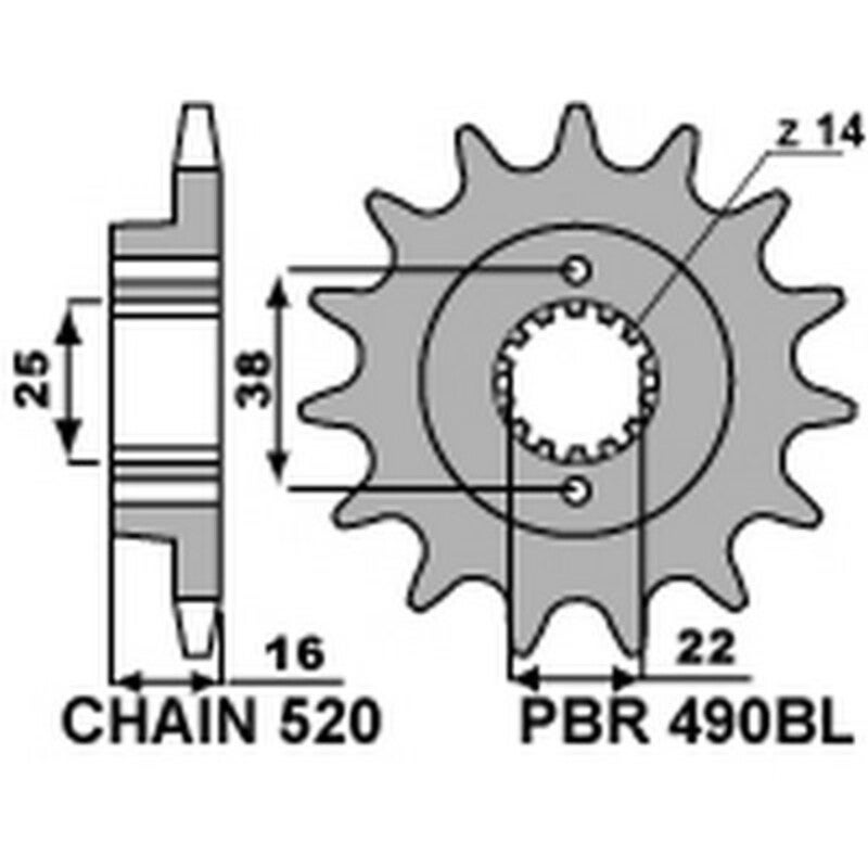 PBR Pignone standard in acciaio 490BL - 520 Figura 1