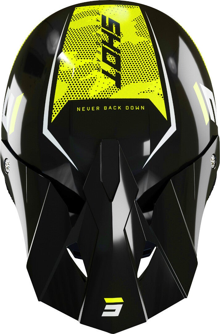 Shot Furious Camo Motocross Helm schwarz/weiß/gelb M (57/58) Abbildung 3