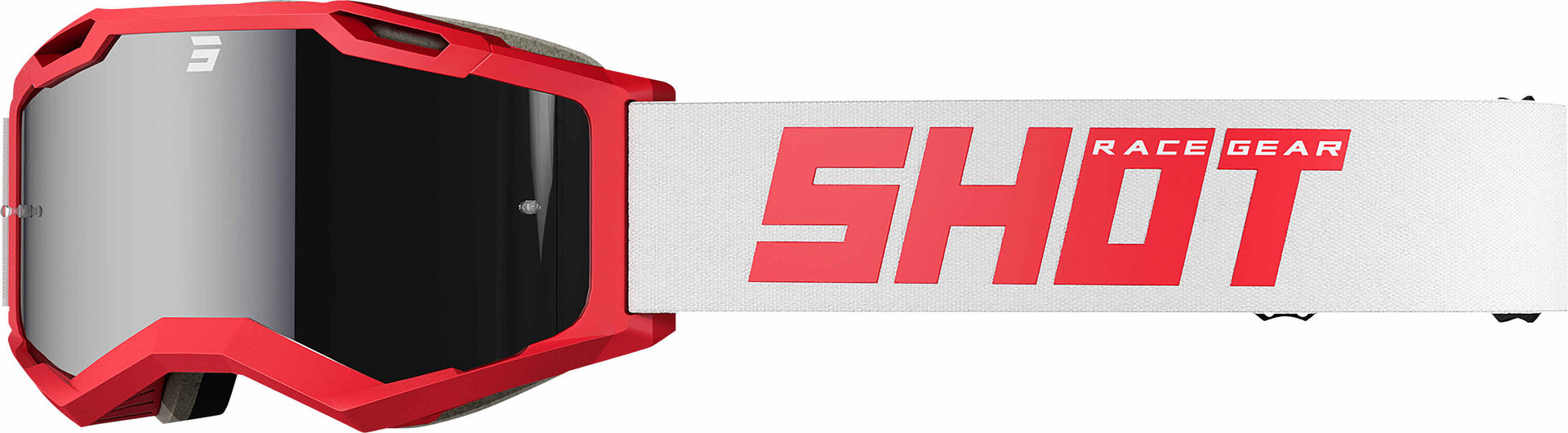 Shot Iris 2.0 Solid Ochelari de motocross Roșu/Alb Figura 1