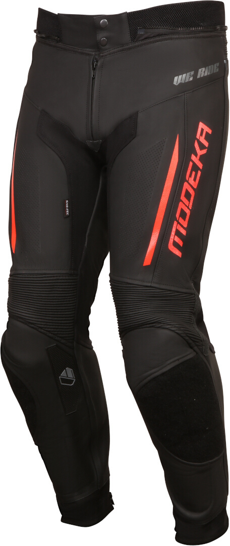 Modeka Valyant Pantaloni in pelle da moto nero/rosso 25 Figura 1
