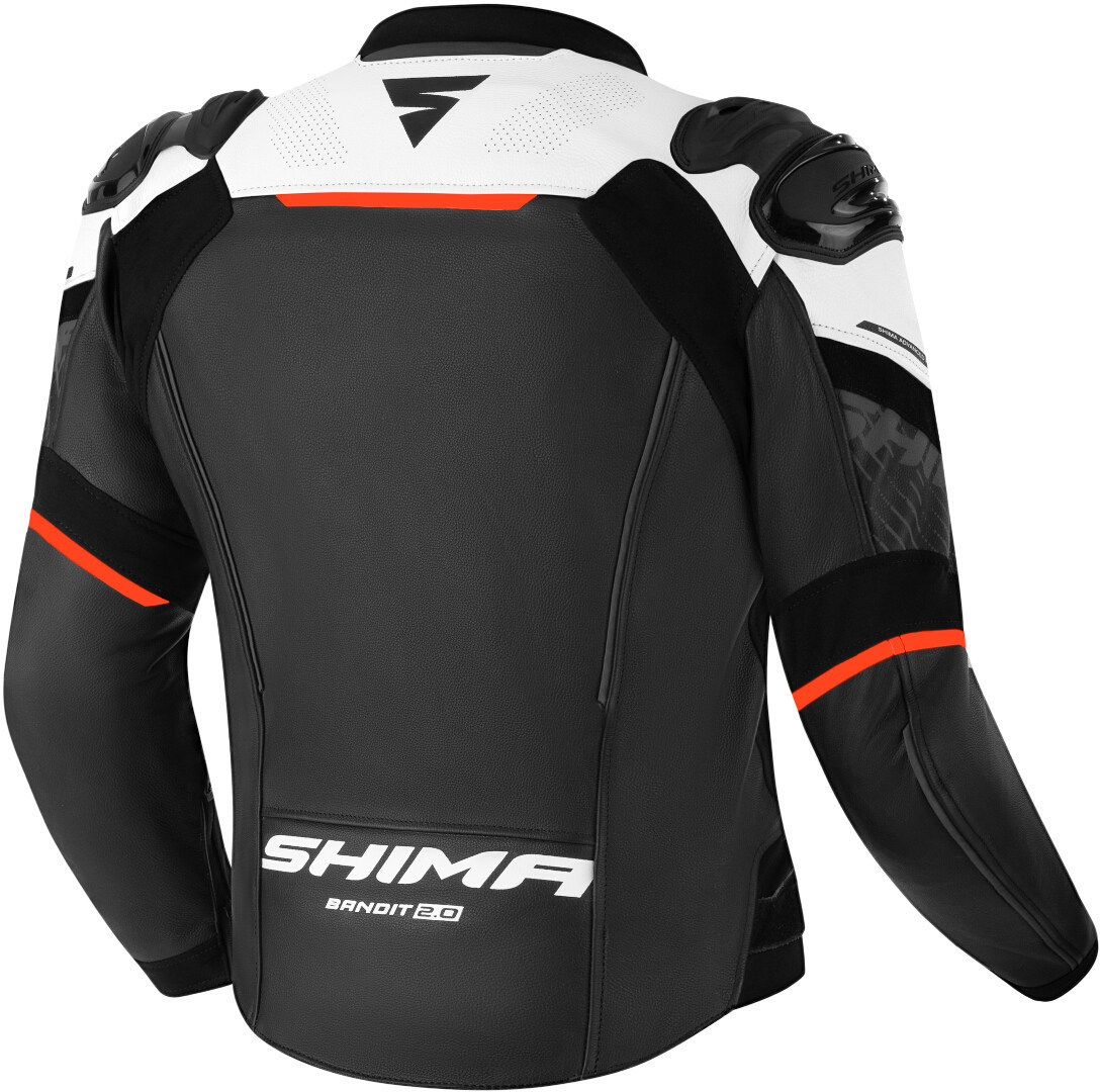 SHIMA Bandit 2.0 Jachetă de piele de motocicletă perforată Alb/Negru/Roșu 58 Figura 2