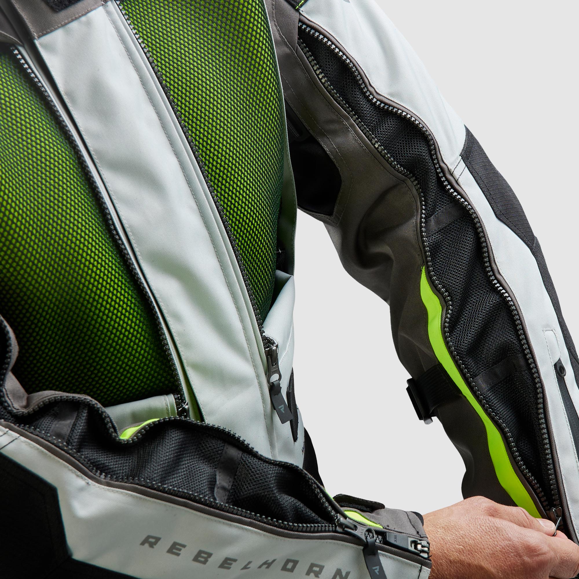 Rebelhorn Cubby 5 waterproof Motorcycle Textile Jacket grey/yellow 6XL Figure 4