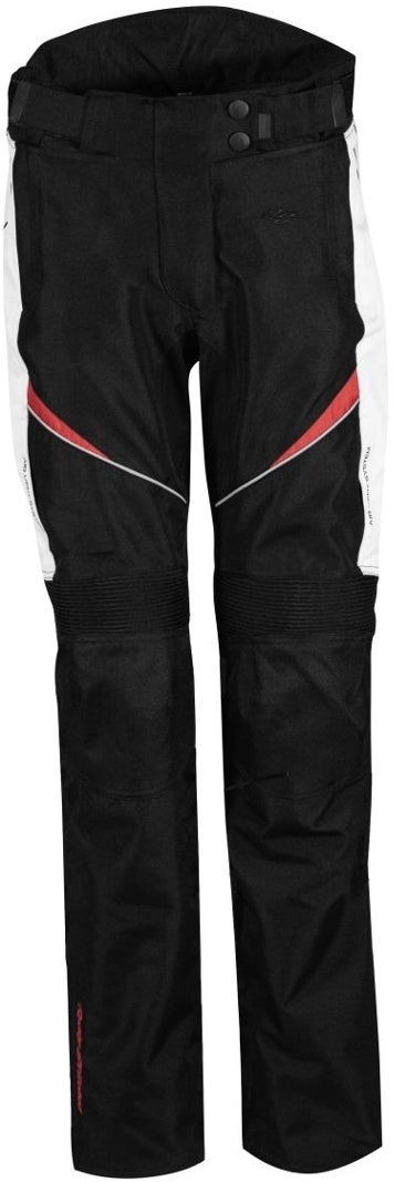 Rusty Stitches Jenny Dames Motorfiets Textiel Broek zwart/wit/rood 38 Figuur 1