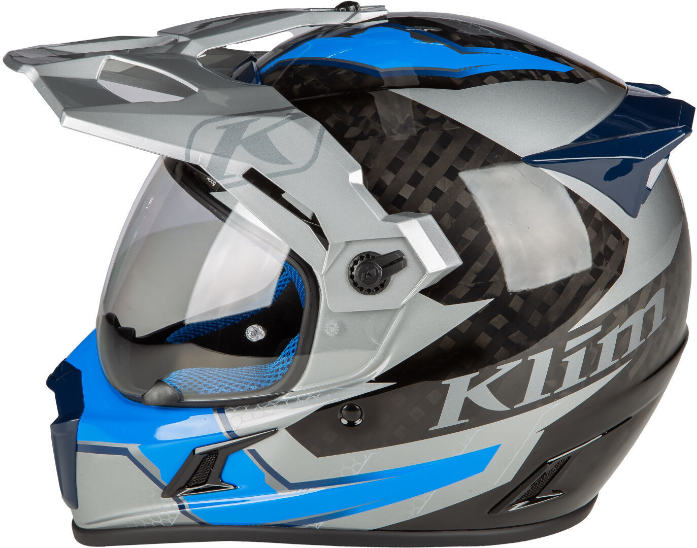 Klim Krios Pro Ventura Carbon ECE/DOT Casco da enduro grigio/blu L (59/60) Figura 7